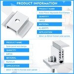 Adjustable Solar Panel Mid Clamps - 56 Pieces