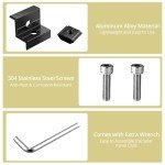 Anbte 10pcs Solar Panel End Clamp Mount Kit