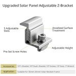 Adjustable Solar Panel Mounting Brackets - 10pcs Set