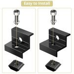 Anbte 10pcs Solar Panel End Clamp Mount Kit