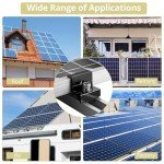 Anbte 10pcs Solar Panel End Clamp Mount Kit