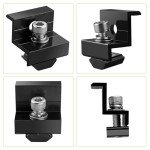 Anbte 10pcs Solar Panel End Clamp Mount Kit