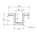 20 PCS Aluminum Solar Panel Mid Clamps Set
