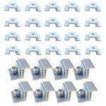 Adjustable Aluminum Solar Panel Clamps - 28 Pcs
