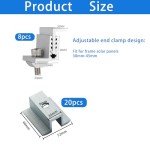 Adjustable Aluminum Solar Panel Clamps - 28 Pcs