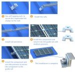 Adjustable Aluminum Solar Panel Clamps - 28 Pcs