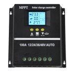 100A MPPT Solar Charge Controller with LCD Display