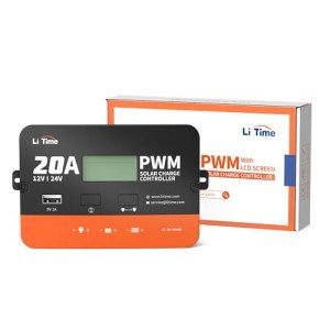LiTime 20A PWM Solar Charge Controller with LCD