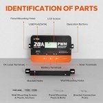 LiTime 20A PWM Solar Charge Controller with LCD