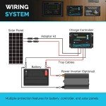 Renogy 20A Waterproof Solar Charge Controller LC Display