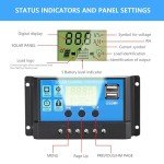 Anern 30A Solar Charge Controller with LCD Display