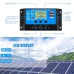30A PWM Solar Charge Controller with Dual USB