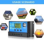 Anern 30A Solar Charge Controller with LCD Display