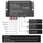 HUINE 20A Waterproof PWM Solar Charge Controller