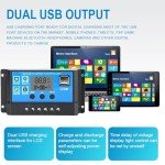 Dawnice 30A Solar Charge Controller with USB Ports