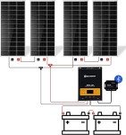 800W Solar Panel Off Grid Kit for RVs & Boats