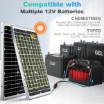 20W Solar Battery Charger with Smart MPPT Controller