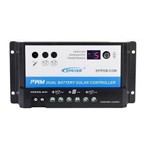 EPEVER 20A Dual Battery Solar Charge Controller