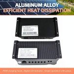 EVPEVER 20A Dual Battery Solar Charge Controller 12V/24V