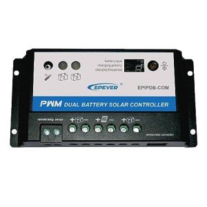 EPEVER 20A Dual Battery Solar Charge Controller
