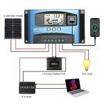 60A MPPT Solar Charge Controller with LCD Display