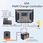 80A Solar Charge Controller with Dual USB Ports