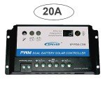 EPEVER 20A Dual Battery Solar Charge Controller