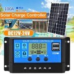 100A Solar Charge Controller with Dual USB Ports