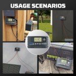 50A MPPT Solar Charge Controller with LCD Display