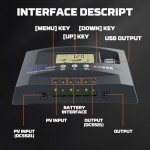 50A MPPT Solar Charge Controller with LCD Display