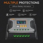 80A Solar Charge Controller with Adjustable LCD Display
