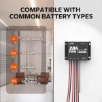 LiTime 20A PWM Solar Charging Controller with Bluetooth