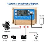 60A MPPT Solar Charge Controller with Bluetooth Display