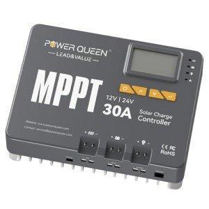 Power Queen 30A MPPT Solar Charge Controller with Bluetooth