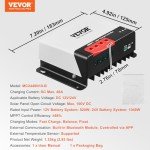 VEVOR 40A MPPT Solar Charge Controller with Bluetooth