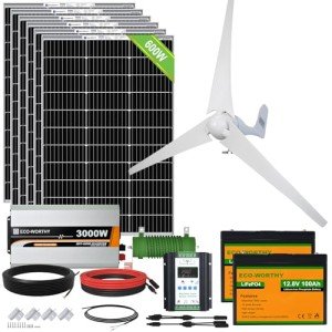 1000W Solar Wind Power Kit for Off-Grid Use