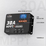 LiTime 30A MPPT Solar Charge Controller with Bluetooth