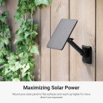 Universal Solar Panel Wall Mount for Security Cameras