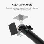 Universal Solar Panel Pole Mount, Adjustable & Drill-Free