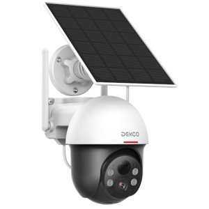 DEKCO Wireless Solar Security Camera with 2K Vision