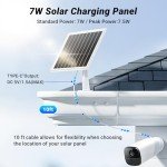 7W Solar Panel Charger for Security Cameras