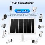 7W Solar Panel Charger for Security Cameras