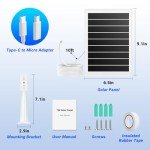 7W Solar Panel Charger for Security Cameras