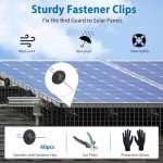 Solar Panel Bird Guard Mesh with Clips and Tools