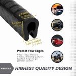 Black Edge Trim for 1/16 to 1/8 Inch, 10 Feet