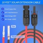 Solar Cable Entry Gland with 10Ft Extension Cable