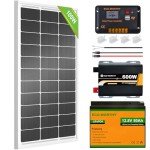 ECO-WORTHY 100W Solar Panel Kit with Inverter