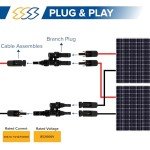 Waterproof Solar T-Connectors - 2 Pack