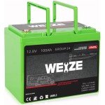 WEIZE 12V 100Ah Lithium Battery for Solar & RV