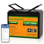 ECO-WORTHY 12V 100AH Bluetooth Lithium Battery